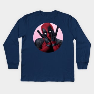 ryan reynolds  with character Kids Long Sleeve T-Shirt